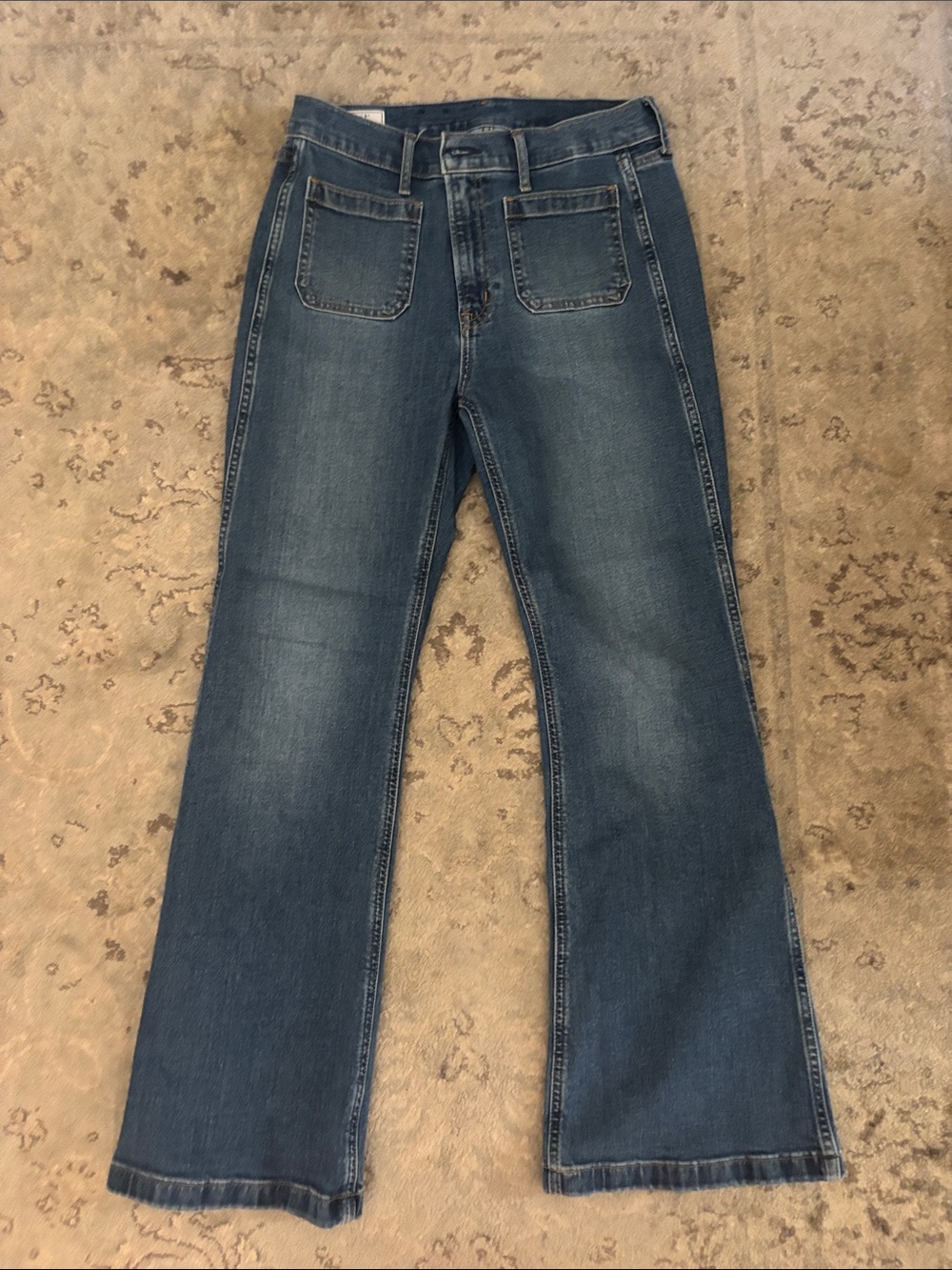 GAP Women's 70’s Flare Jeans in Medium Blue Denim